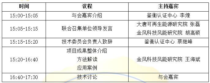 《陆上风电风资源技术可开发量评估方法》解读会 暨陆上风电开发风资源技术研讨会邀请函